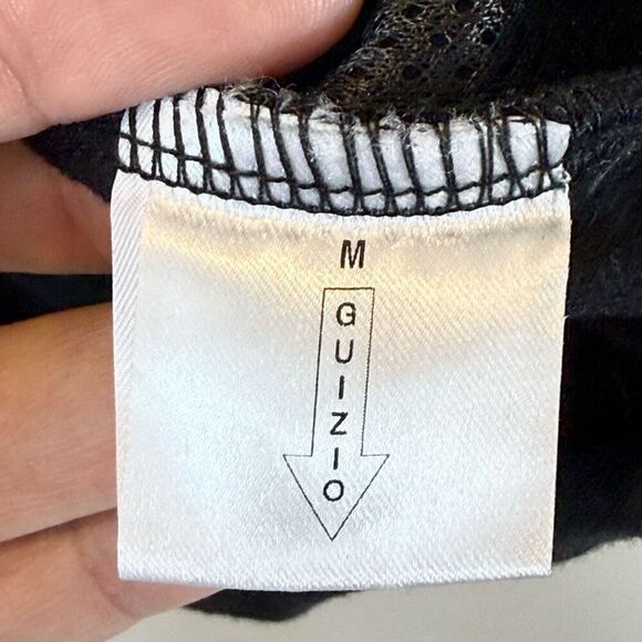 NWOT Danielle Guizio Pullover Hoodie Sweatshirt Women's Mini Black Dress M - Picture 7 of 12